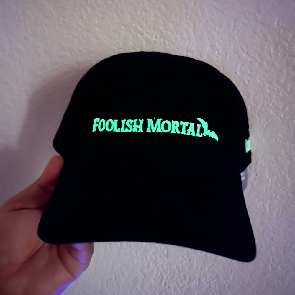 Disney Black 'Foolish Mortal' Glow in the Dark Black Cap